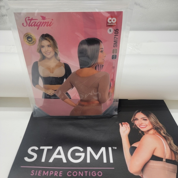 Stagmi Faja Open-Bust Arm Compression Sleeve Anti-Sagging Shaper or Post-Surgery - Picture 13 of 15